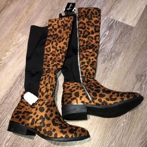 Lily Morgan Cheetah Print Calf Boots